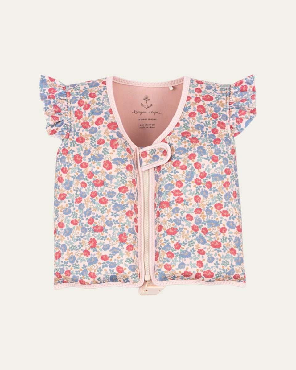Girl's Avery Floral Float Vest, Size 1-6